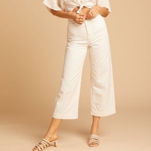 Free People Ivory Wide Leg Patti Pants
